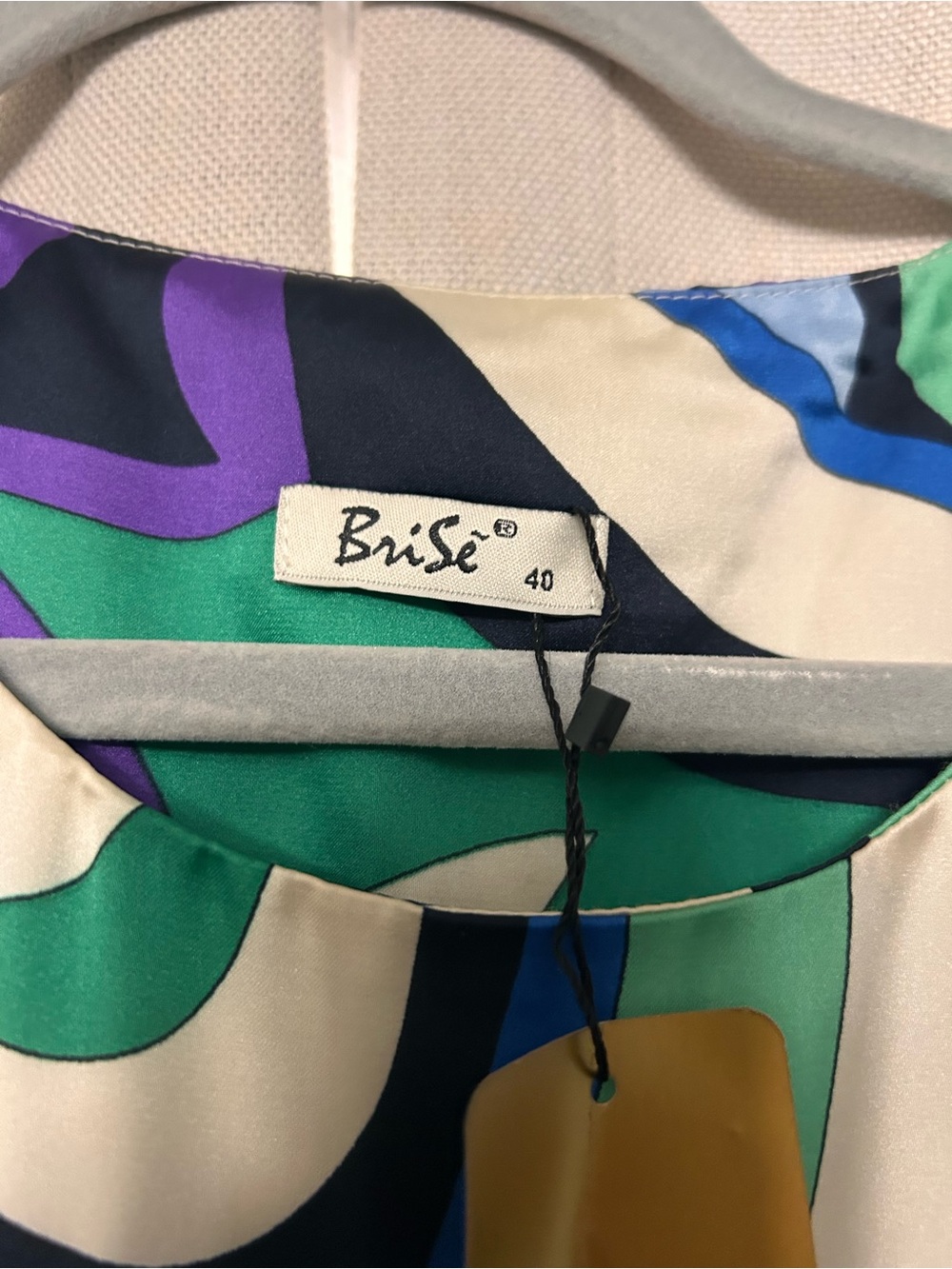 Green & Purple Print Women's Dress